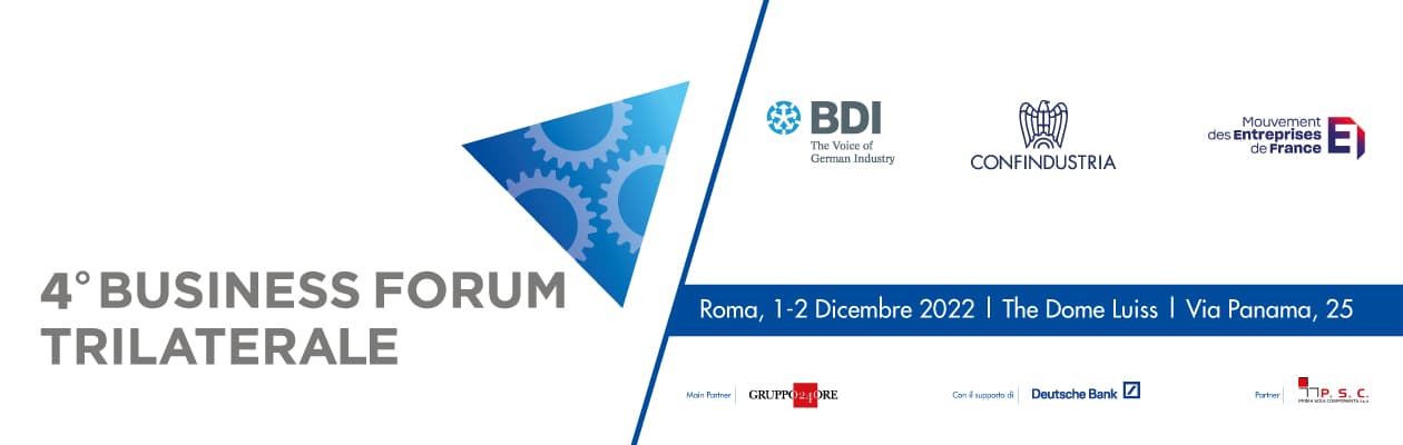 CONFINDUSTRIA – MEDEF – BDI: L’EUROPA SIA UNITA E LAVORI A SOLUZIONI CONDIVISE