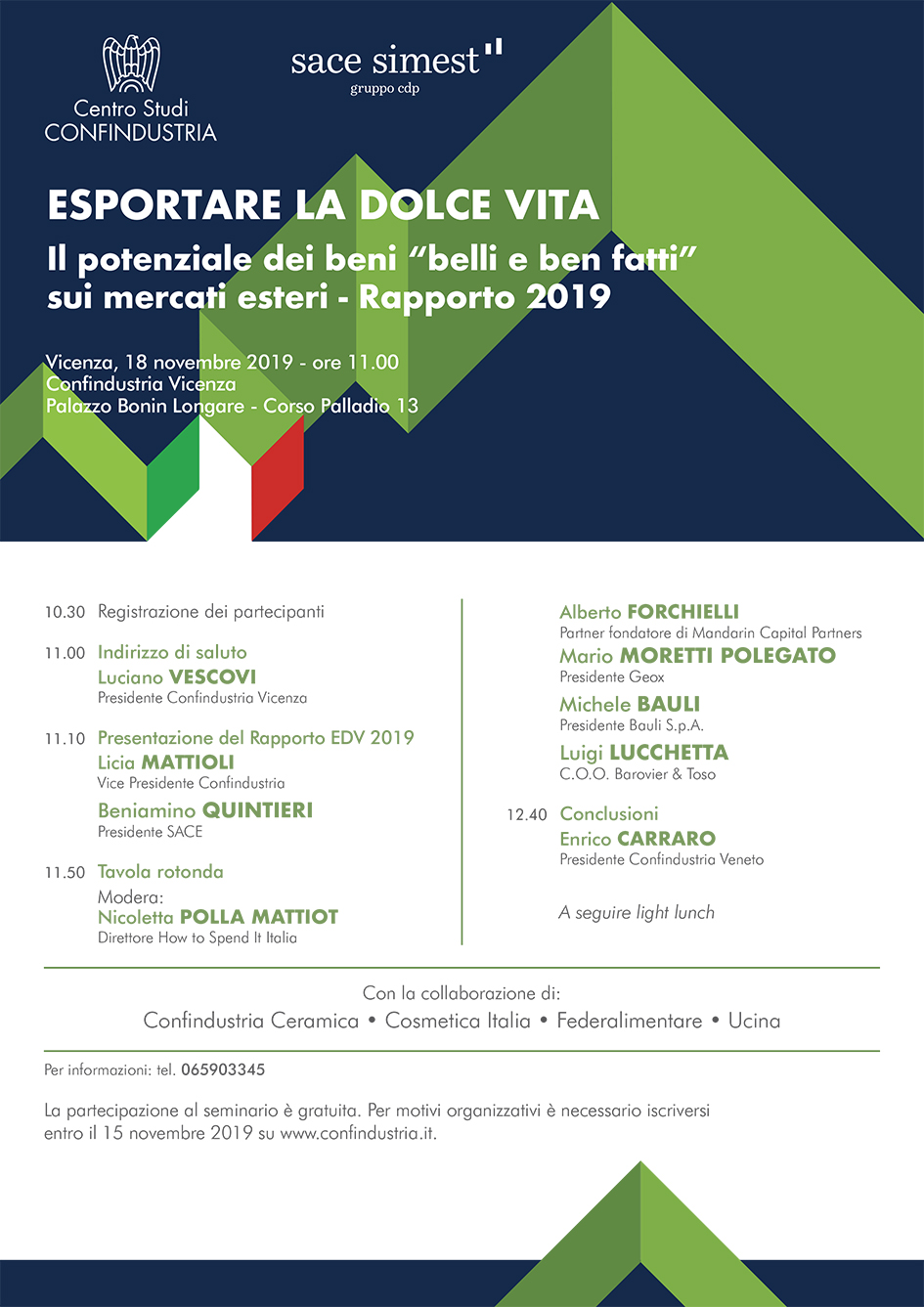 Programma ESPORTARE LA DOLCE VITA 2019 - Centro Studi Confindustria